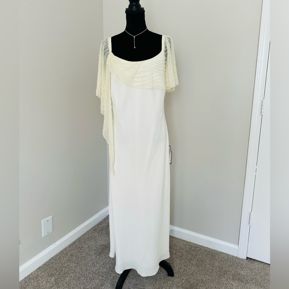Ivory Cream Wedding Dress 16 W